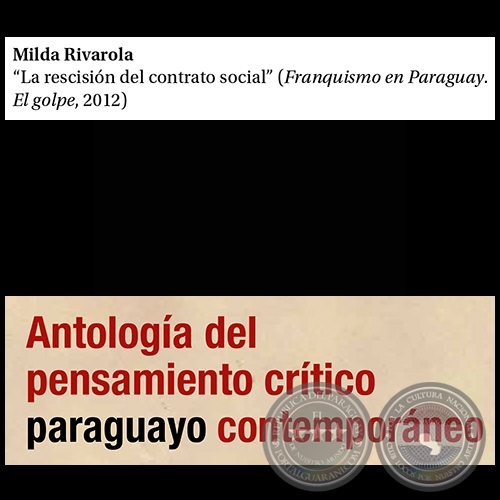 La rescisión del contrato social - Por MILDA RIVAROLA - Páginas 513 al 518 - Año 2015